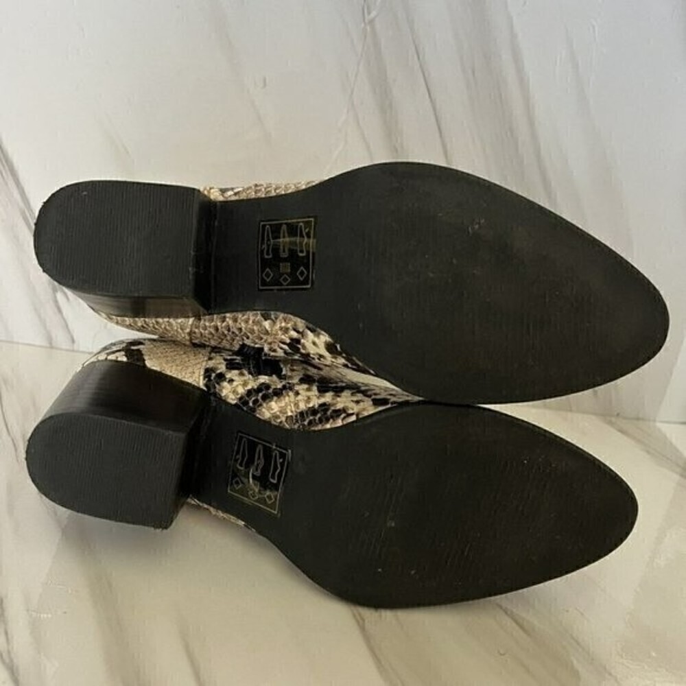NEW Market & Spruce Snakeskin Ankle Boots size 6.5 Chunky Block Heel BOHO - Picture 11 of 14